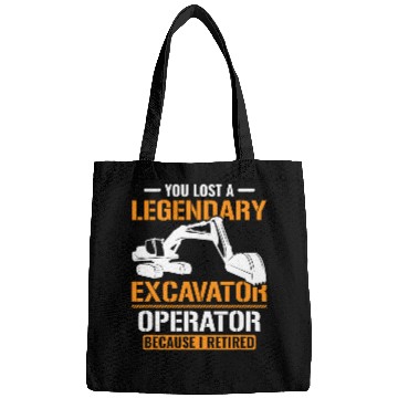 Discover Retired Excavator Heavy Equipment Operator Retirement Bags