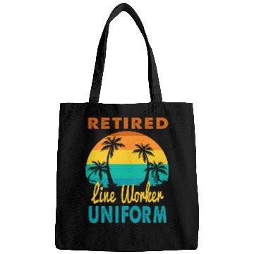 Discover Retired Line Worker Uniform Tropical Island Retirement Bags