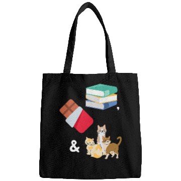Discover Books Chocolate Cats Cute Book Lover Bags