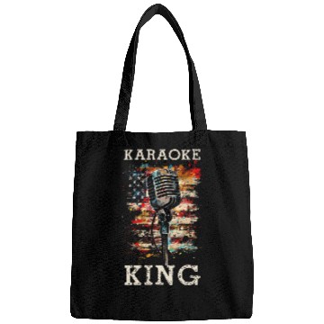 Discover Karaoke King Singer vintages Microphone US Flag Singing Bags