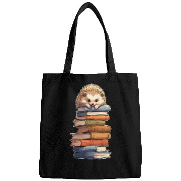 Discover Hedgehog Books Stack of Books Reading Books Bags