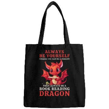 Discover Always Be Yourself For Nerds Book Reading Red Dragon 1 Bags