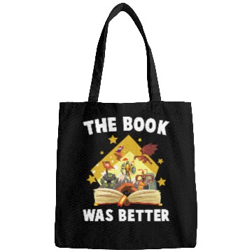 Discover Books The Book Was Better Dragon Wizard Bookworm Bags