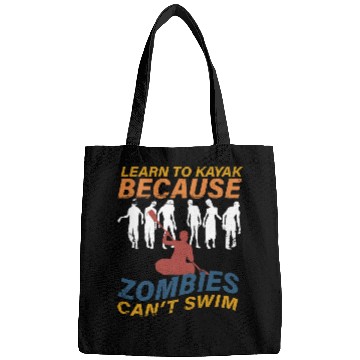 Discover Learn to kayak funny kayaking gift halloween distressed Bags