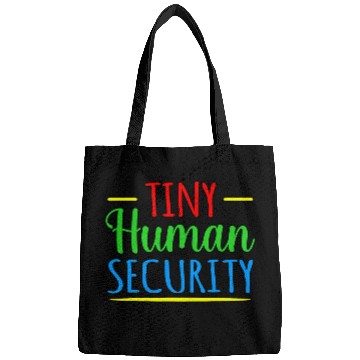Discover Tiny Human Security Daycare Provider Childcare Lover Graphic Bags