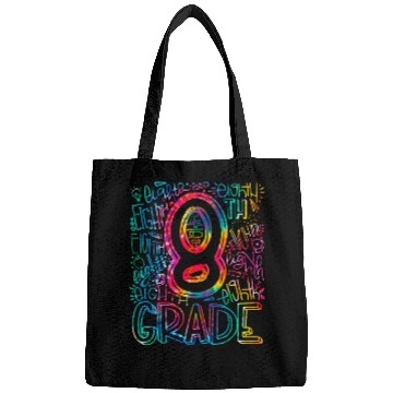 Discover Tie Dye 8th Grade Back To School Teacher Student Typography Bags