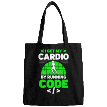 Discover I Get My Cardio By Running Code Programmer Coding Coder Bags