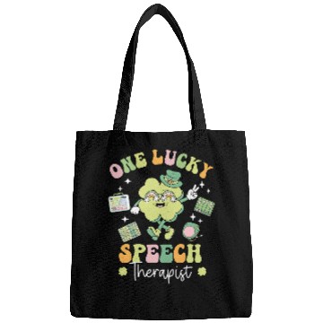Discover One Lucky Speech Therapist SLP Shamrock St Patricks Day Bags