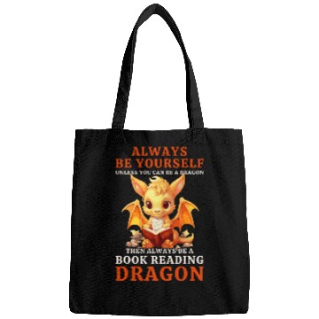 Discover Always Be Yourself For Nerds Book Reading Yellow Dragon Bags