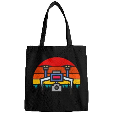 Discover Droning Photography Quadcopter Pilot FPV Drone vintages Retro Bags