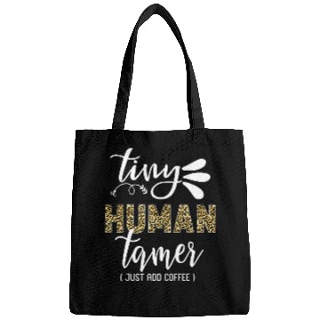 Discover Tiny Human Tamer Leopard Print Childcare Worker Teacher Mom Bags