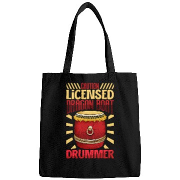 Discover Caution licensed dragon boat drummer Bags