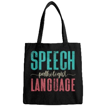 Discover Speech Language Pathologist SLP Speech Therapist Distressed Bags