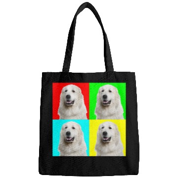 Discover Pop Art Dog Great Pyrenees Bags