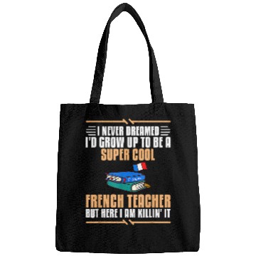 Discover French Teacher France Flag Language Lesson Student 1 Bags
