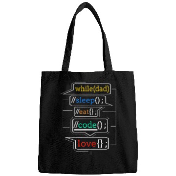 Discover Programmer Dad Programmer Dad Gift Computer Code Dad Bags