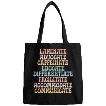 Discover SPED Teacher Essentials Laminate Advocate Educate Bags