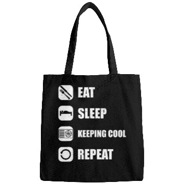 Discover hvac technician eat sleep air conditioning repeat design Bags