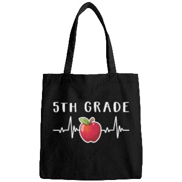 Discover Fifth 5th Grade Heartbeat Apple Student Teacher Back School Bags