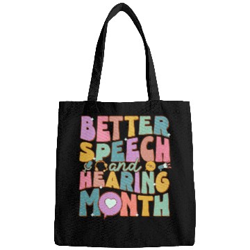 Discover Speech And Hearing Month SLP Speech Language Therapist Bags