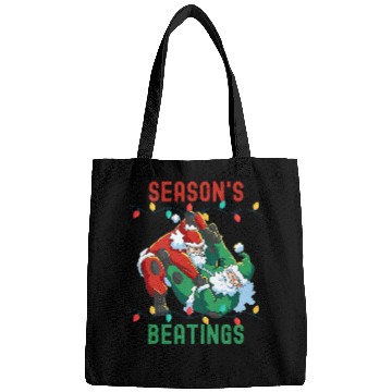 Discover Seasons Beatings Funny Santa Seasons Greetings Mens Womens 1 Bags
