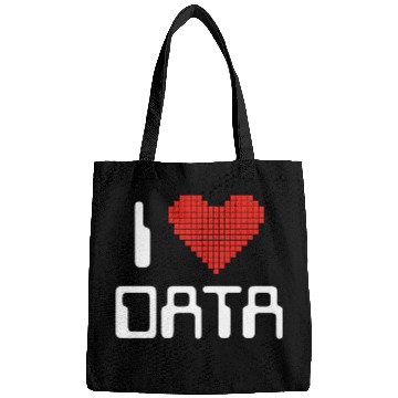 Discover I Love Data Computer Science Statistics Student or Teacher Bags