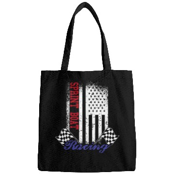 Discover American Flag Sprint Boat Racing Race Flag Design Bags