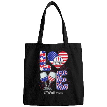 Discover LOVE Costume Waitress 4th July American Flag Fireworks Bags