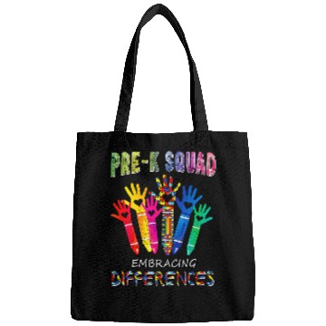 Discover Pre K Squad Embracing Differences Autism Teacher Bags