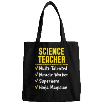 Discover Science Teacher Miracle Worker Superhero Ninja Funny Gift Bags
