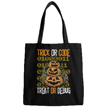 Discover Trick or Code Treat or Debug Programmer Halloween Bags