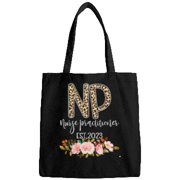 Discover NP nurses Practitioner Leopard Print Nursing Student Tee Bags