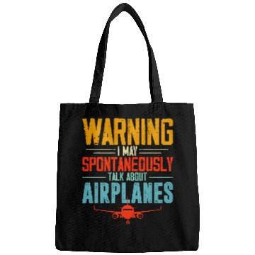Discover Fighter Jet Warning I May Spontaneously Talk About Airplanes Bags