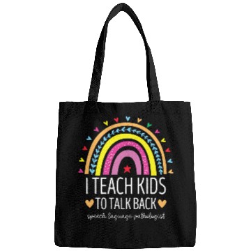 Discover I Teach Kids To Talk Back Groovy Speech Language Pathologist Bags