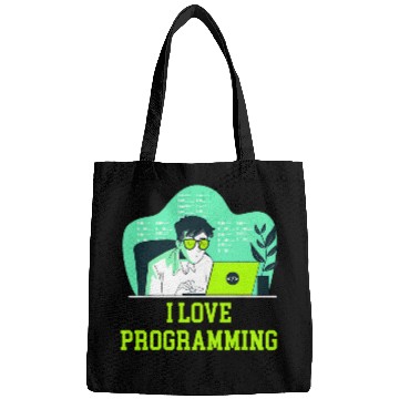 Discover I Love Programming Professional Computer Programming Career Bags