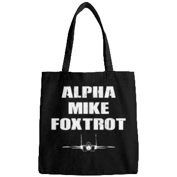 Discover Fighter Plane Alpha Mike Foxtrot Fighter Jet Bags
