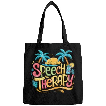 Discover Speech Therapy SLP Beach Vacation Spring Summer Therapist Bags