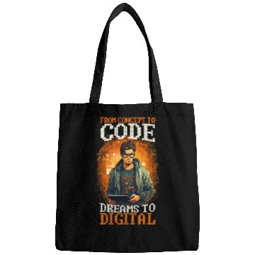 Discover Programming Concept To Code Digital Software Developer Bags