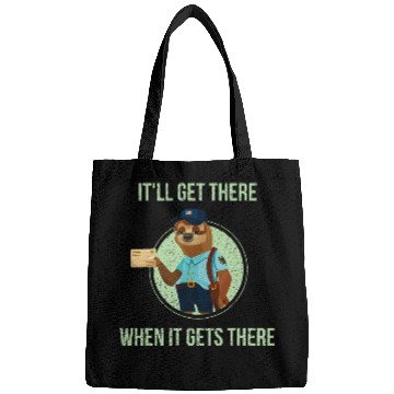 Discover Postal Worker Funny Sloth Mailman Mail Delivery Parcel Bags