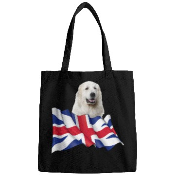Discover Union Jack Flag Dog Great Pyrenees Bags