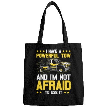 Discover Tow Truck Driver Dad Trucker Powerful Bags