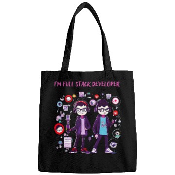 Discover Programmer For Coder Engineer Full Stack Developer Tee 1 Bags