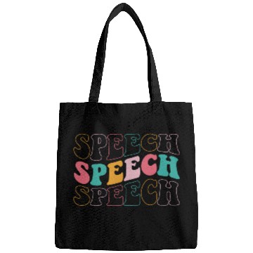 Discover Speech Therapy Speech Language Pathologist Therapist groovy 1 Bags