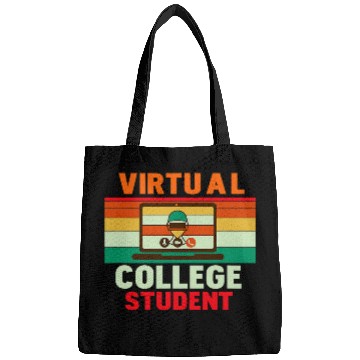 Discover Virtual College Student Colorful vintages Apparel Bags