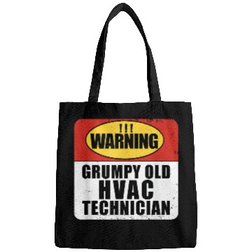 Discover Warning Grumpy Old HVAC Technician Bags