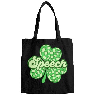 Discover St Patricks Day Speech Therapist SLP Speech Therapy Shamrock 2 Bags