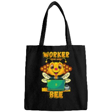 Discover Worker From homes Bee Tee Funny Telecommuter Bags