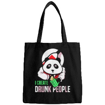 Discover I Create Drunk People Panda Waiter Bartender Bartending Bags