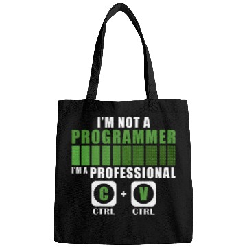 Discover Im Not A Programmer Funny Programming Computer Coder Bags