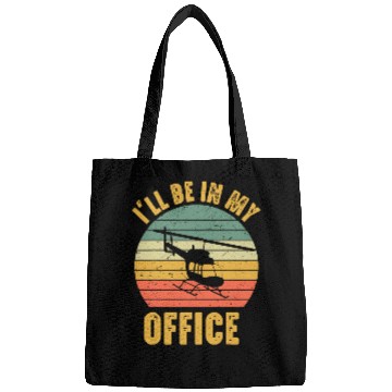 Discover Funny Aviation Enthusiast Aircraft Flight Helicopter Pilot Bags